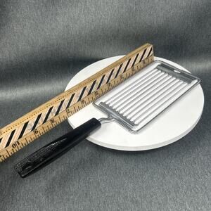 Vintage EKCO USA Tomato Slicer Kitchen Tool Parallel Blades Black Handle